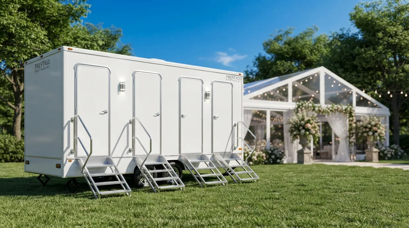 4 Stall Restroom Trailer in Fayetteville, AR