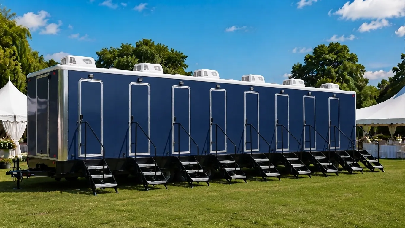 8 Stall Restroom Trailer in Fayetteville, AR